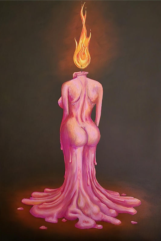Wax Woman Original Painting